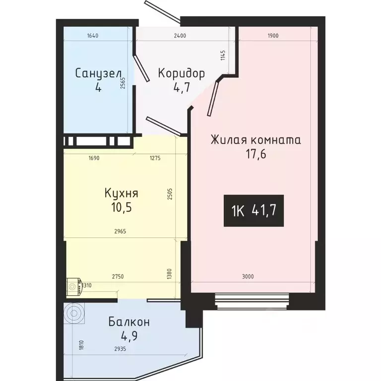 1-к кв. Ставропольский край, Ставрополь № 28 мкр,  (56.2 м) - Фото 1
