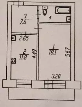 Продаётся 1-к квартира, 42.8 м - Фото 0