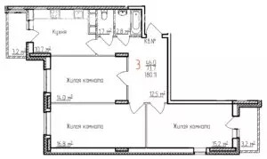 3-комнатная квартира: Владимир, Добросельская улица, 180 (80.1 м) - Фото 0