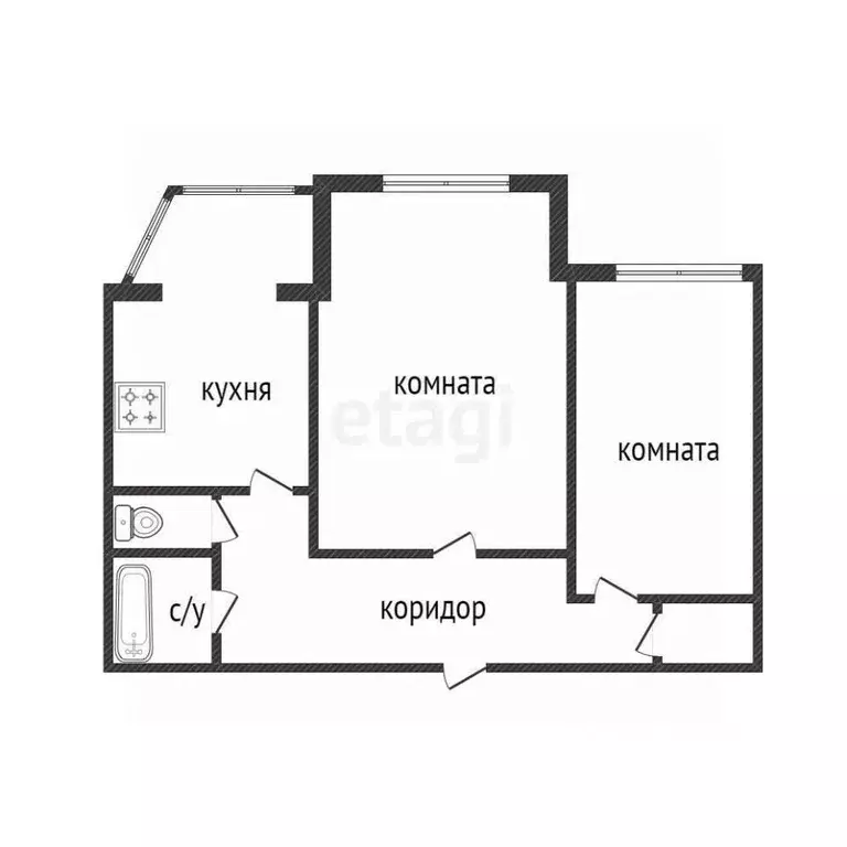 2-к кв. Ханты-Мансийский АО, Сургут Геологическая ул., 13/1 (64.6 м) - Фото 1