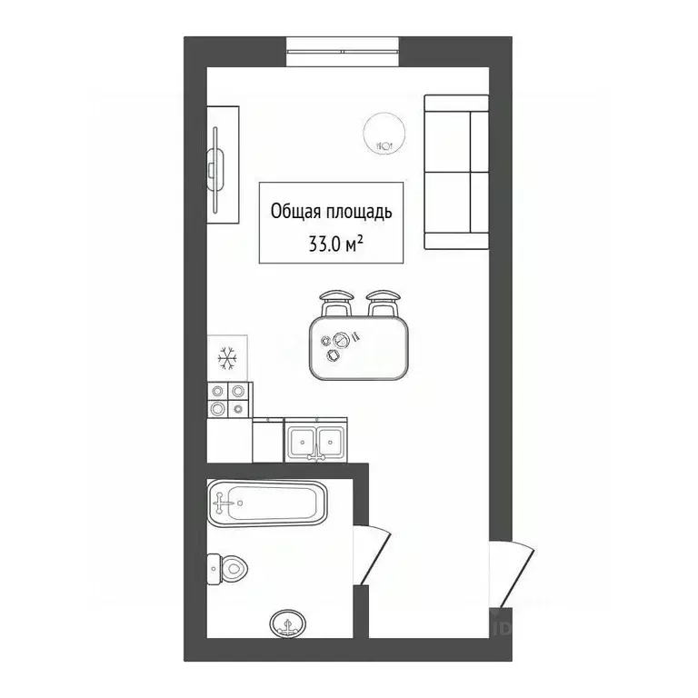 Студия Новосибирская область, Мошковский район, пос. Октябрьский ул. ... - Фото 2