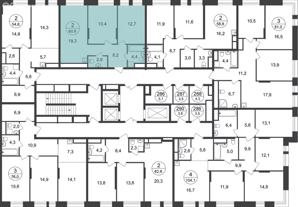 2-комнатная квартира: Московский, улица Никитина, 3к3 (58.7 м) - Фото 2