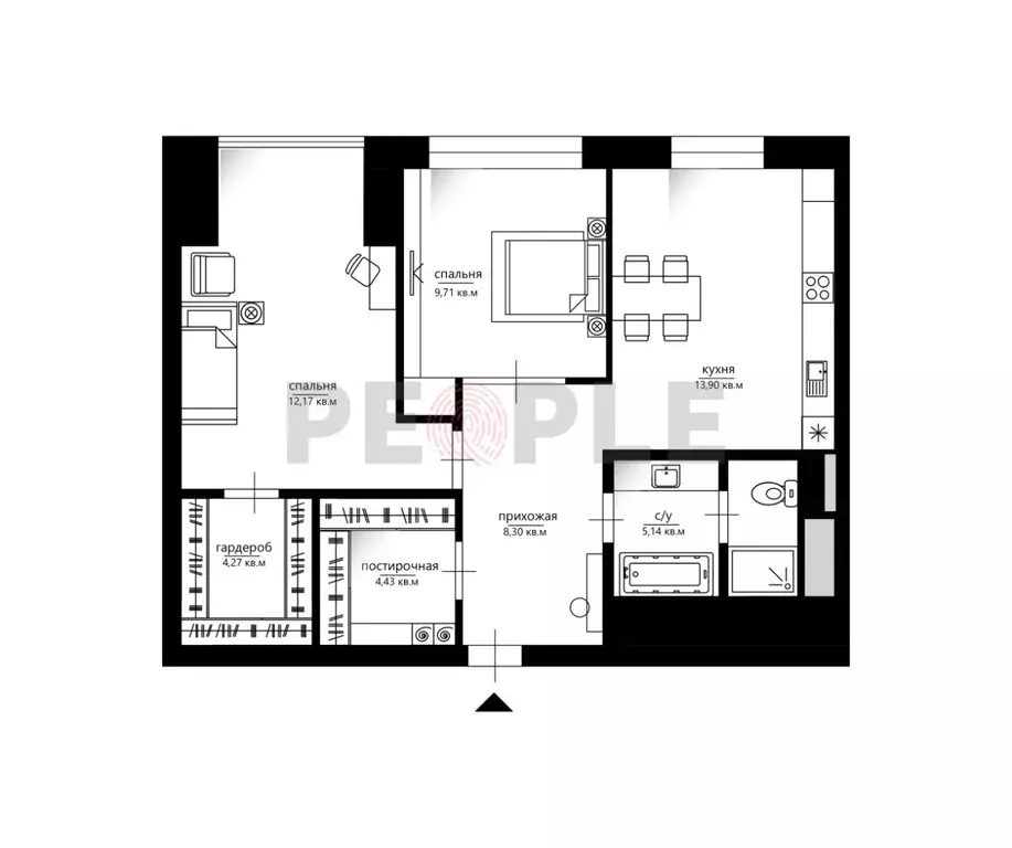 2-к кв. Москва Мантулинская ул., 9к1 (60.0 м) - Фото 1