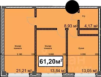 2-к кв. Ставропольский край, Ессентуки ул. Благодатная, 24 (61.2 м) - Фото 1