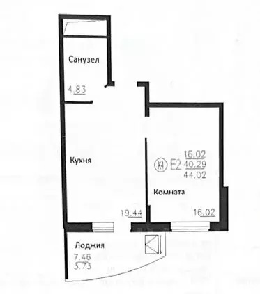 1-к кв. Пензенская область, Пенза ул. Антонова, 5Н (39.8 м) - Фото 2