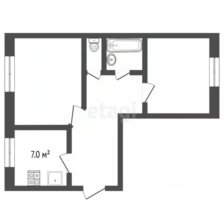 2-к кв. Ярославская область, Рыбинск просп. Революции, 10 (47.1 м) - Фото 2