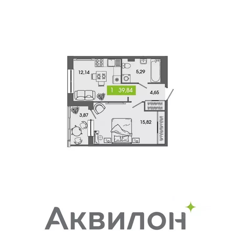 1-к кв. Архангельская область, Северодвинск Аквилон Севен жилой ... - Фото 0