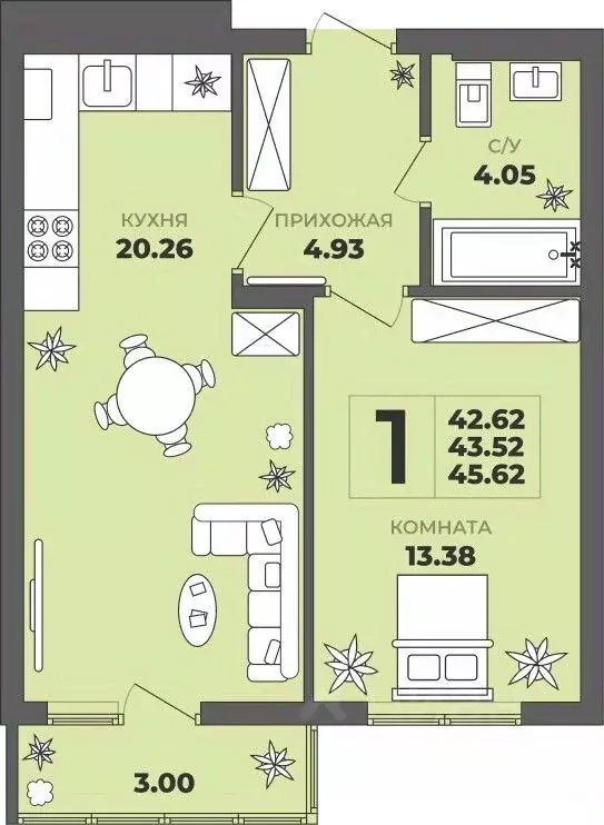 1-к кв. Калининградская область, Калининград ул. Генерала Толстикова, ... - Фото 1