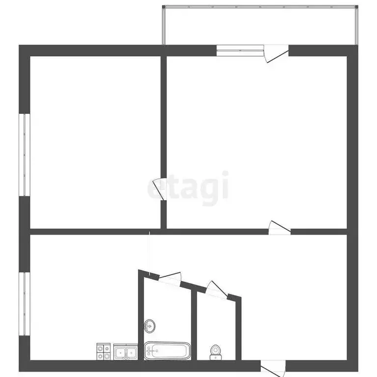 2-комнатная квартира: Троицк, улица имени Ю.А. Гагарина, 20 (40.3 м) - Фото 1