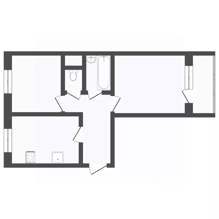 2-к кв. Тюменская область, Тюмень ул. Андрея Бушуева, 4к1 (52.1 м) - Фото 2