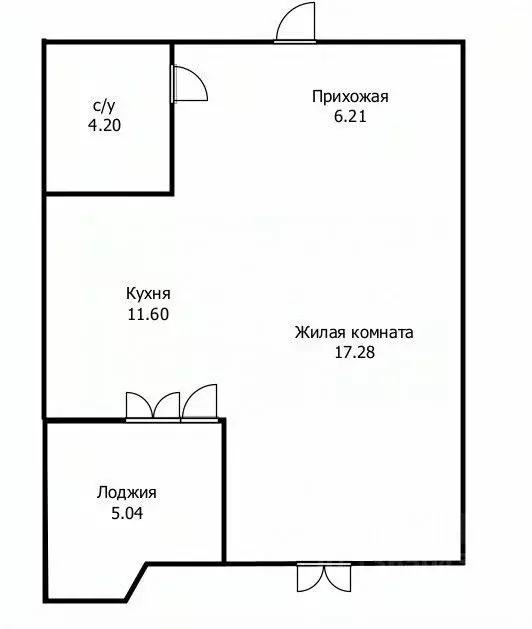 1-к кв. Ульяновская область, Ульяновск Южная ул., 19 (42.0 м) - Фото 1