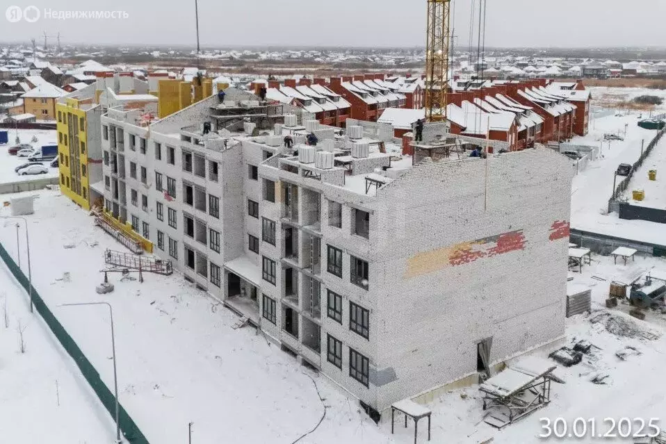 Квартира-студия: Тюмень, улица Василия Севергина, 2 (34.2 м) - Фото 1