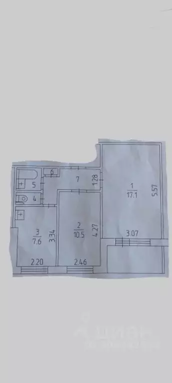 2-к кв. Пермский край, Пермь ул. Пушкина, 21 (43.0 м) - Фото 0