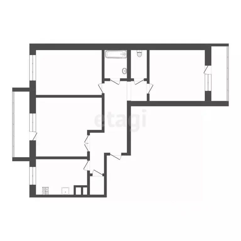 3-к кв. Смоленская область, Смоленск ул. 25 Сентября, 48 (58.7 м) - Фото 2