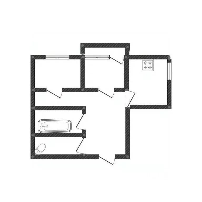 2-к кв. Курганская область, Курган Утяк мкр, ул. Советская, 51 (43.0 ... - Фото 2