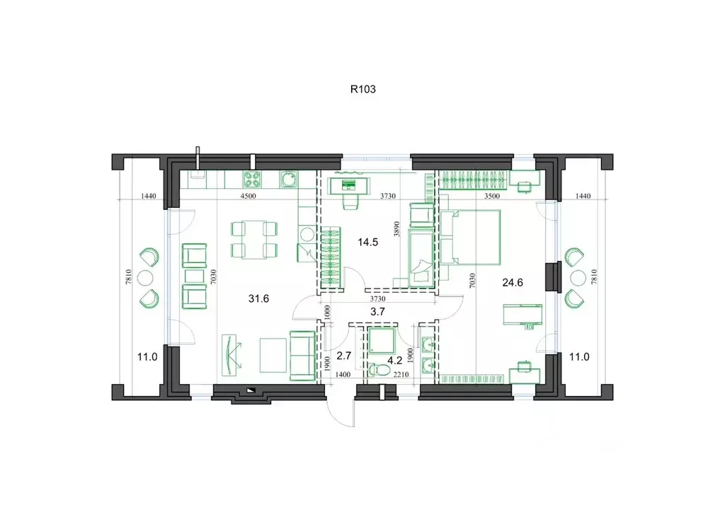 Коттедж в Новосибирская область, с. Новолуговое, Березки-2 мкр  (106 ... - Фото 2