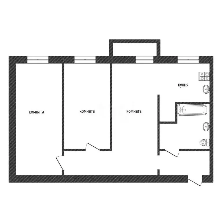 3-комнатная квартира: Кириши, улица Мира, 5 (54.5 м) - Фото 1