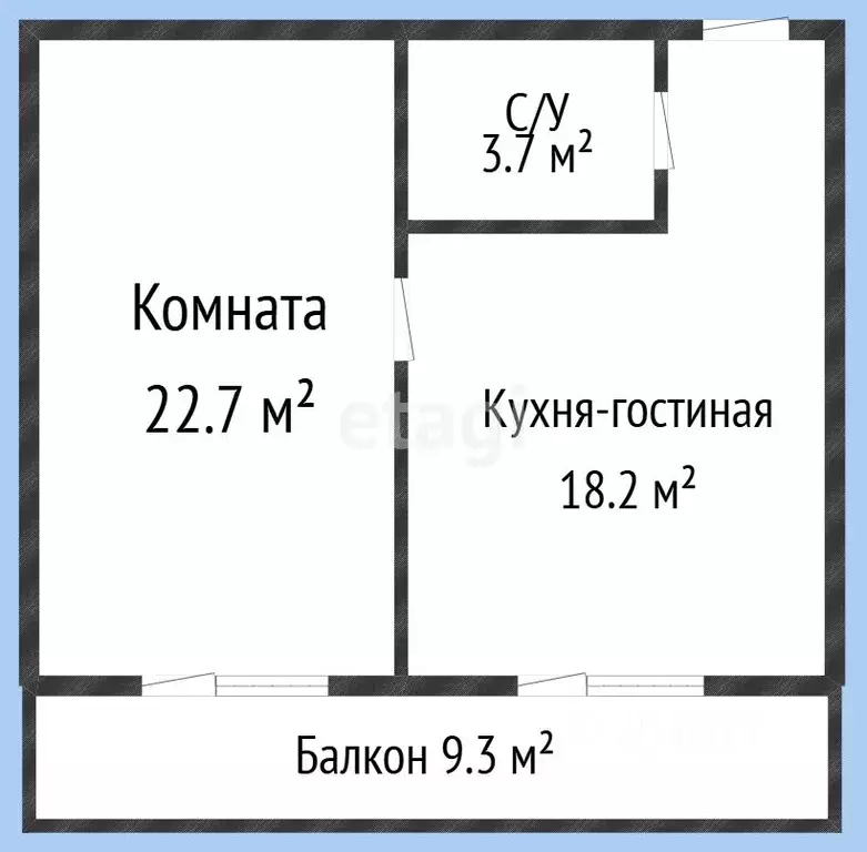 1-к кв. Краснодарский край, Горячий Ключ пер. Свердлова, 2Б (44.6 м) - Фото 1