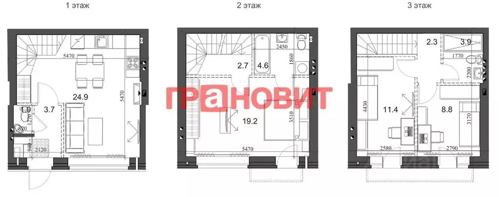 Таунхаус, 83.7 м - Фото 0