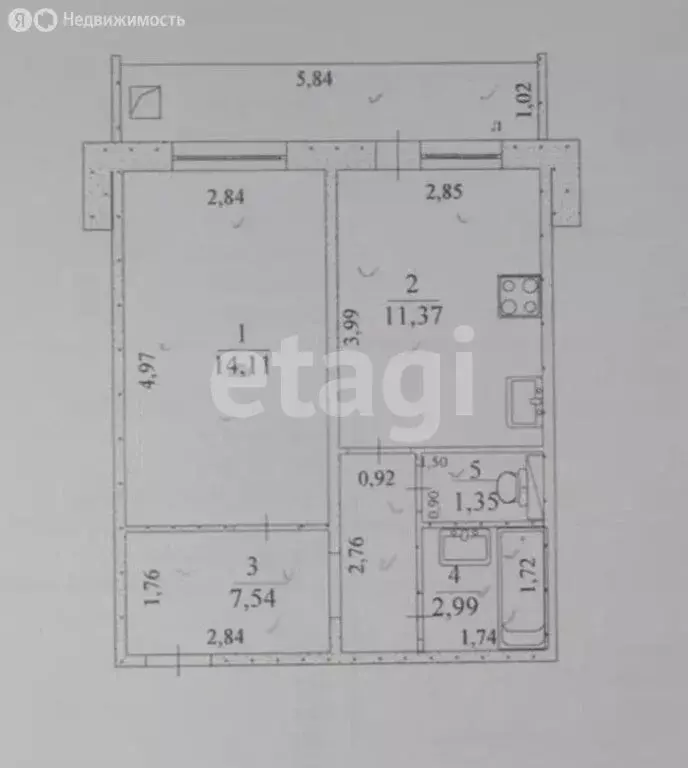 1-комнатная квартира: Ульяновск, улица Скочилова, 7 (37 м) - Фото 0