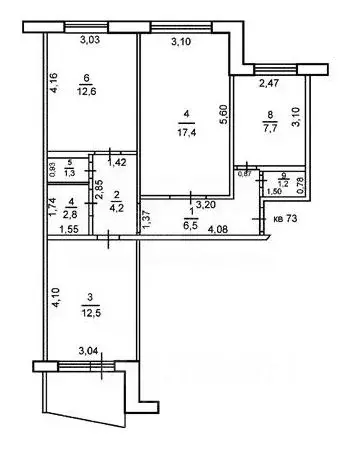 3-к кв. Оренбургская область, Оренбург ул. Джангильдина, 2 (66.3 м) - Фото 1