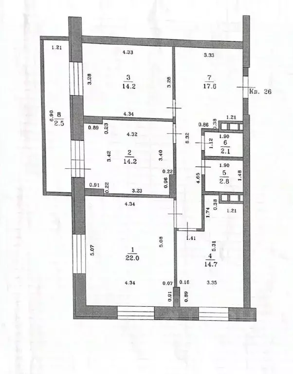 3-к кв. Татарстан, Казань ул. Чингиза Айтматова, 10 (90.1 м) - Фото 0