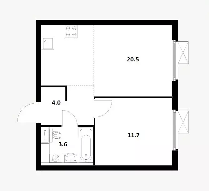 Продаётся 1-к квартира, 39.8 м - Фото 1