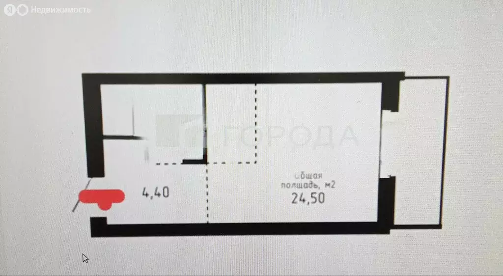 Квартира-студия: Барнаул, улица Никитина, 10 (24.5 м) - Фото 1