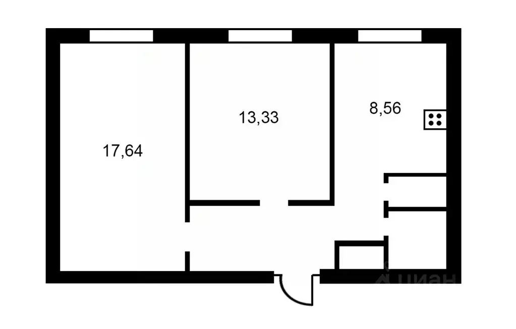 2-к кв. Санкт-Петербург Краснопутиловская ул., 27 (51.62 м) - Фото 2