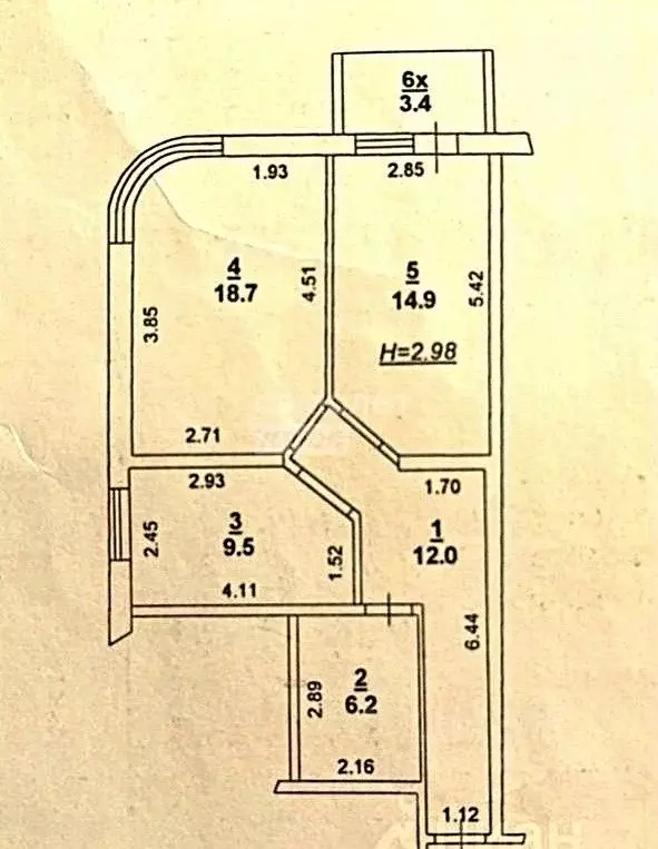 2-к кв. Ростовская область, Ростов-на-Дону Донская ул., 8 (61.3 м) - Фото 1