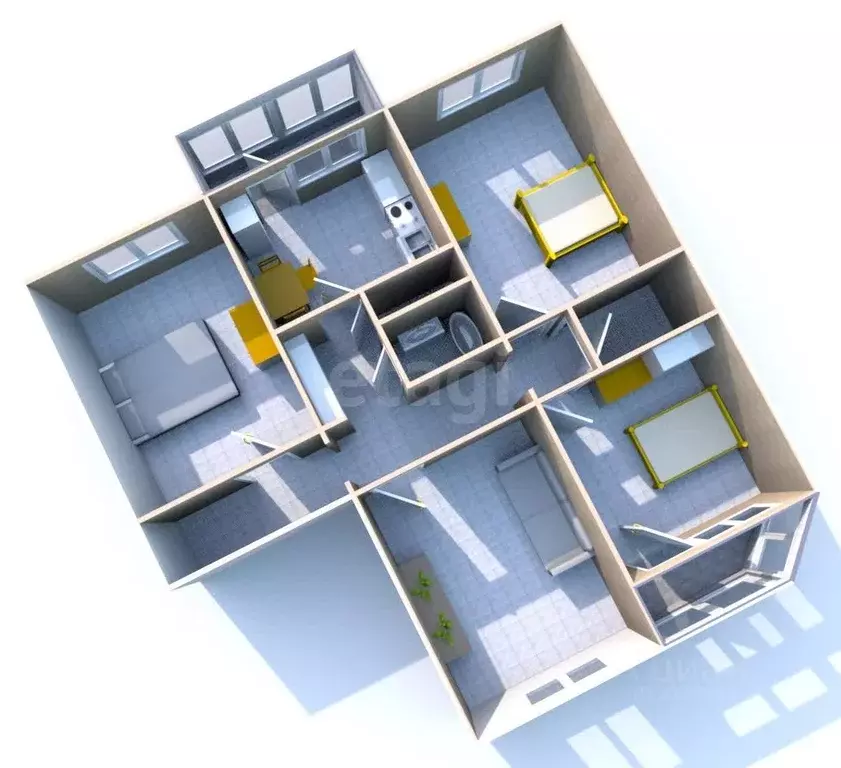 4-к кв. Сахалинская область, Южно-Сахалинск просп. Мира, 375 (87.3 м) - Фото 1