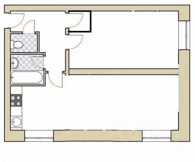 2-к кв. Нижегородская область, Балахна ул. Ленина, 70 (39.9 м) - Фото 2