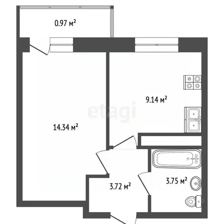 1-к кв. Ярославская область, Ярославль ул. Пашуковская, 5к2 (31.93 м) - Фото 2