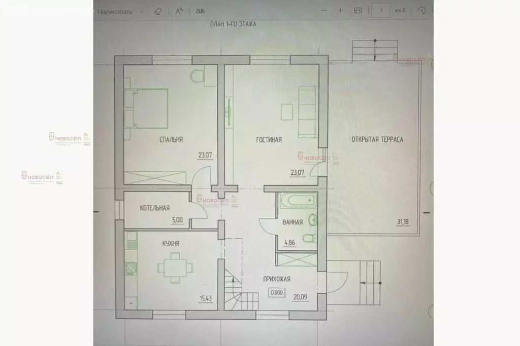 Дом в Екатеринбург, улица Зелёная Поляна (189 м) - Фото 1