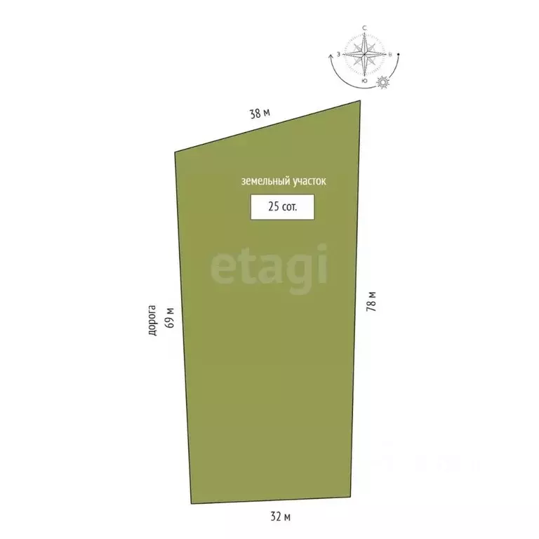 Участок в Ростовская область, Азовский район, Елизаветинское с/пос, ... - Фото 2