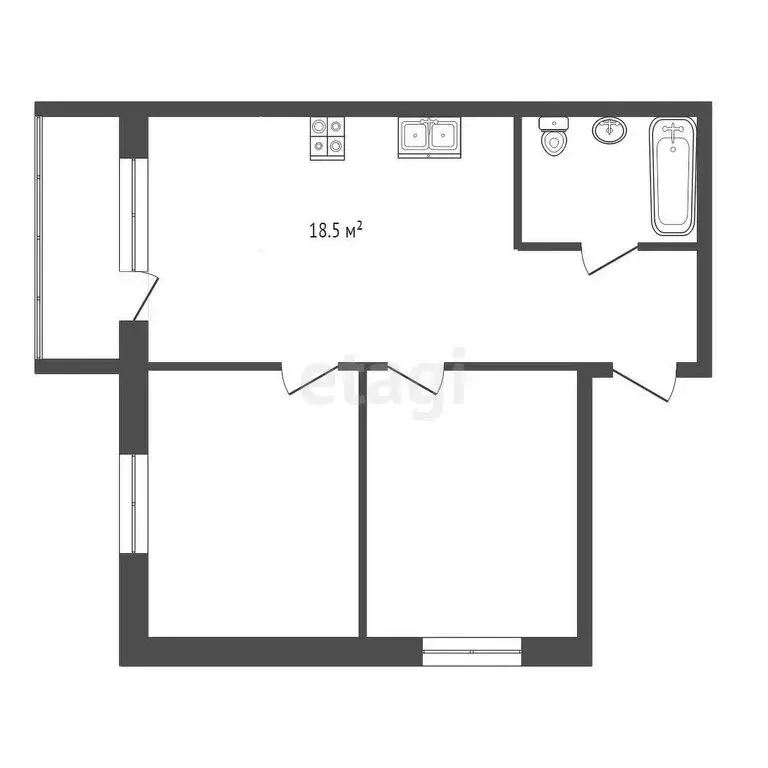 2-комнатная квартира: Белгород, улица Костюкова, 11В (60 м) - Фото 1