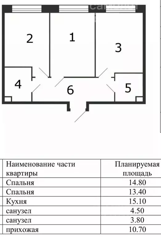 2-к кв. Москва ул. Архитектора Леонидова (62.3 м) - Фото 1