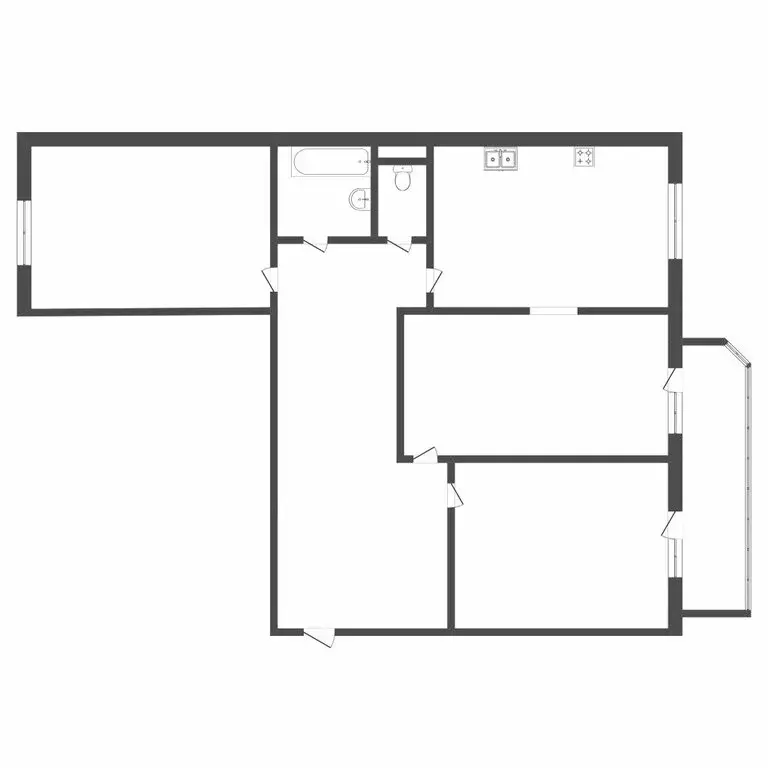 3-комнатная квартира: Тюмень, Широтная улица, 118 (91.2 м) - Фото 0