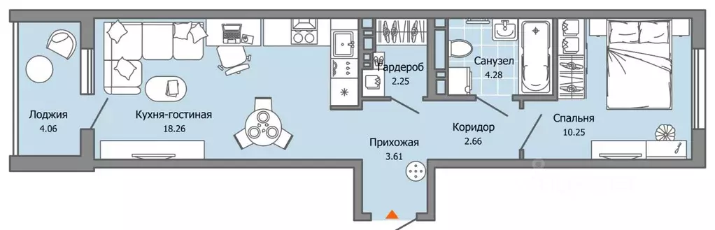 1-к кв. Ульяновская область, Ульяновск Город Новаторов жилой комплекс, ... - Фото 0