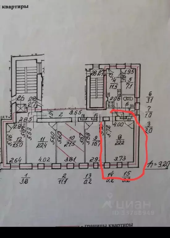 Комната Санкт-Петербург ул. Большая Зеленина, 2 (22.2 м) - Фото 1