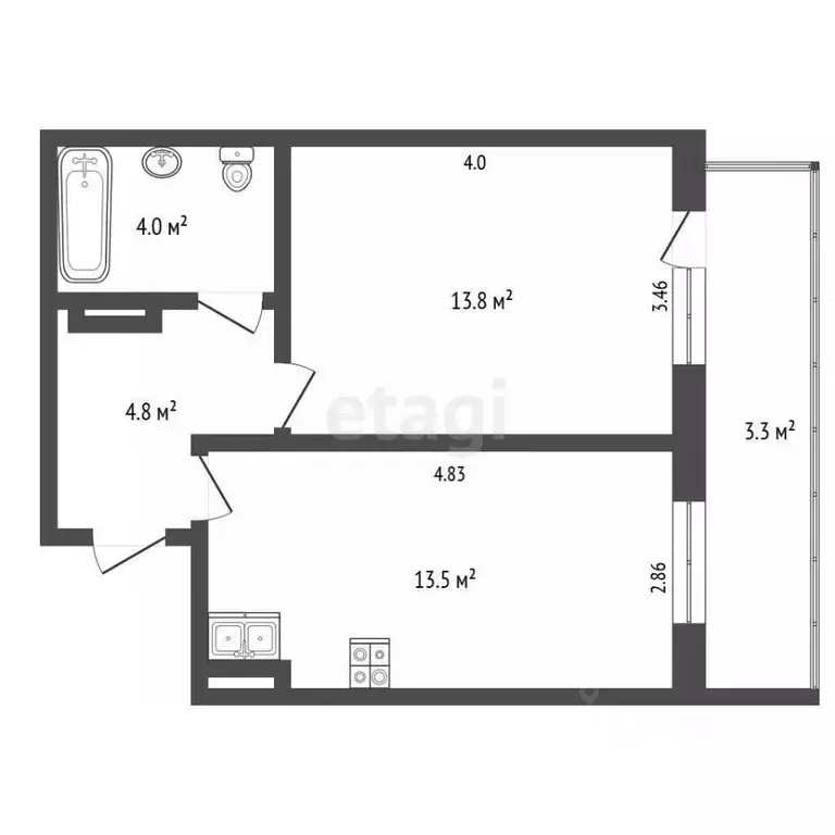 1-к кв. Омская область, Омск ул. 21-я Амурская, 41/3 (36.1 м) - Фото 2