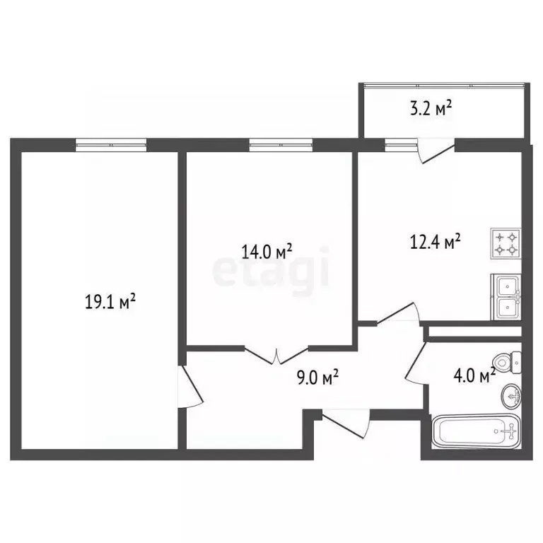 2-к кв. Санкт-Петербург Днепропетровская ул., 37 (59.0 м) - Фото 2