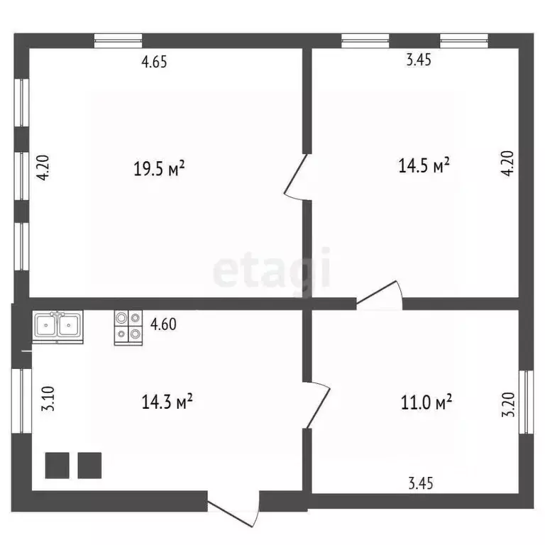 Дом в Мордовия, Саранск городской округ, с. Куликовка ул. Крупской, 38 ... - Фото 1