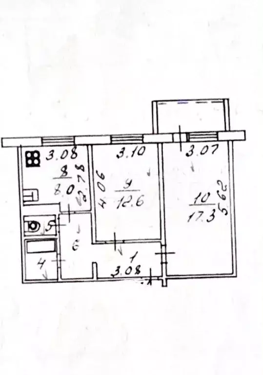 2-к. квартира, 50,4 м, 6/9 эт. - Фото 0