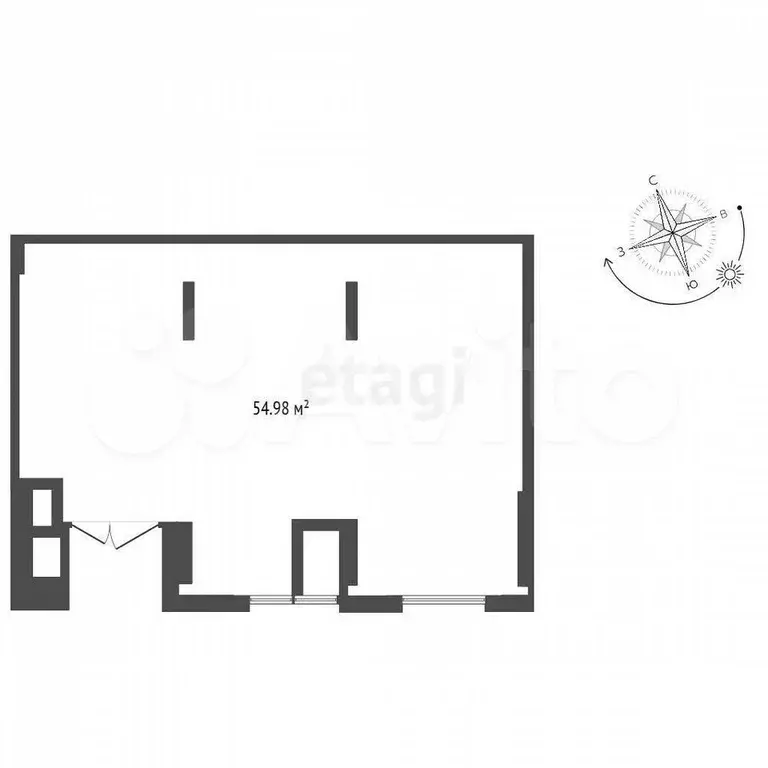 Продам помещение свободного назначения, 53.98 м - Фото 0