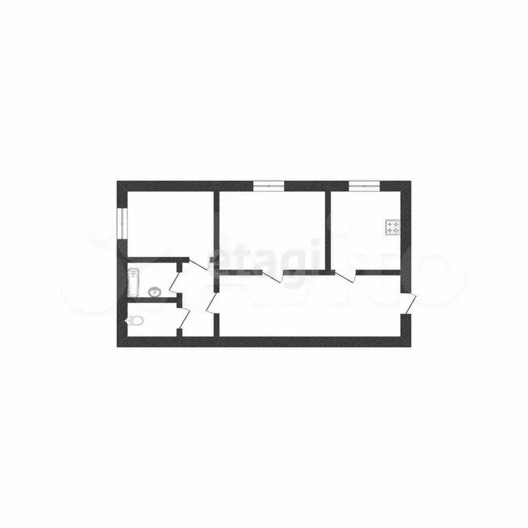 2-к. квартира, 55,5 м, 5/5 эт. - Фото 0