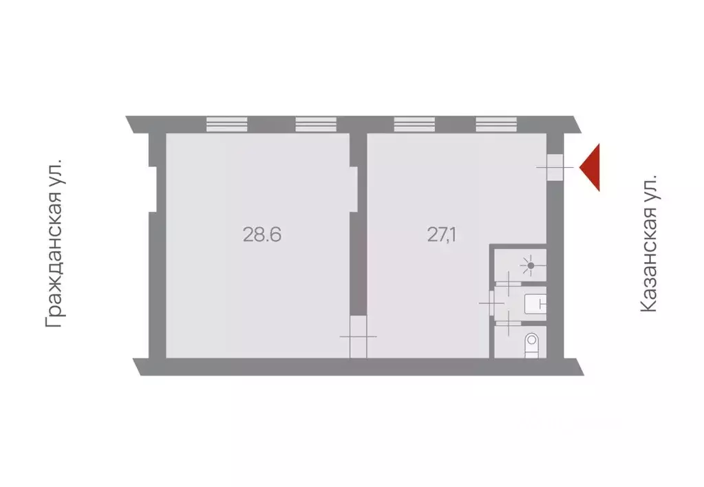 Офис в Санкт-Петербург Казанская ул., 42 (59 м) - Фото 2