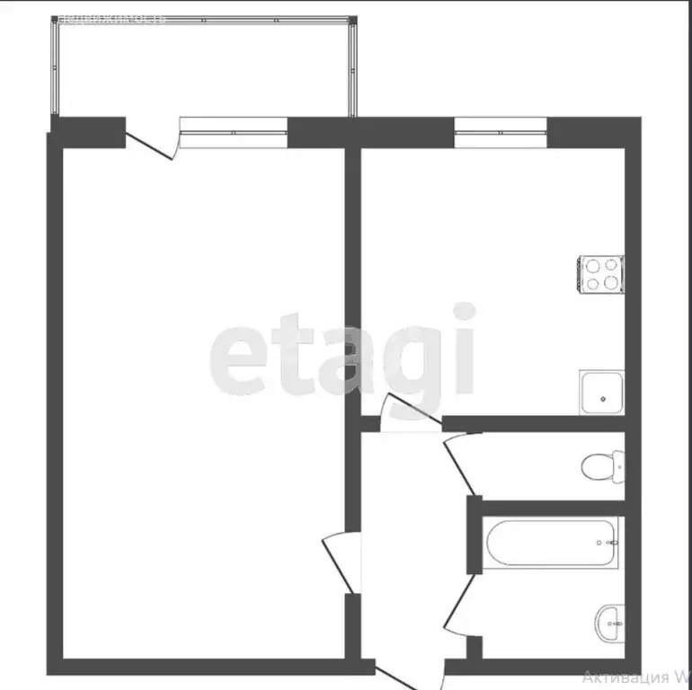 1-комнатная квартира: Тверь, улица Коминтерна, 43 (37 м) - Фото 1