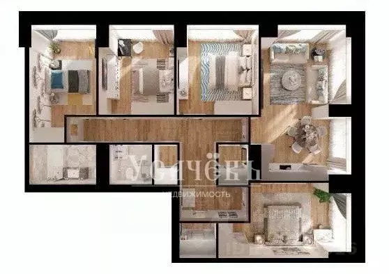 4-к кв. Москва Мичуринский просп., 56 (136.0 м) - Фото 2