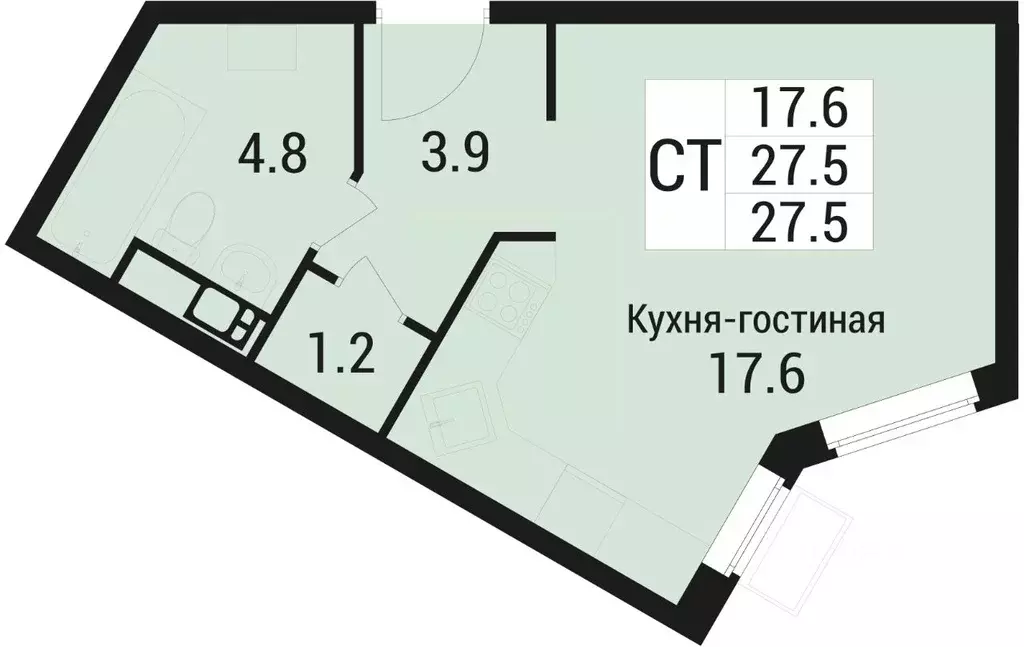 Студия Московская область, Люберцы городской округ, Малаховка пгт Дом ... - Фото 0